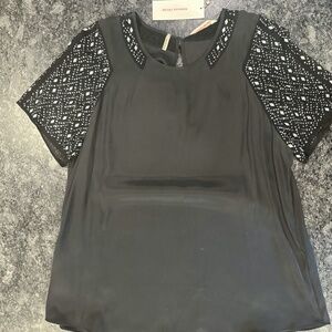 Rebecca Taylor Women's Short Sleeve Nailhead Tee - size 10